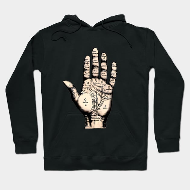 Palmistry Hand Hoodie by Desert Owl Designs